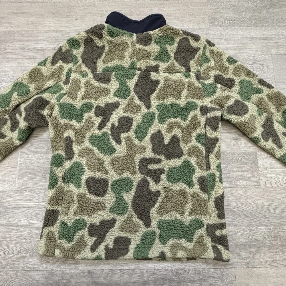 The North Face Campshire Pullover Mens S Camo Sherpa Fleece 1/4 Zip NF0A33QX